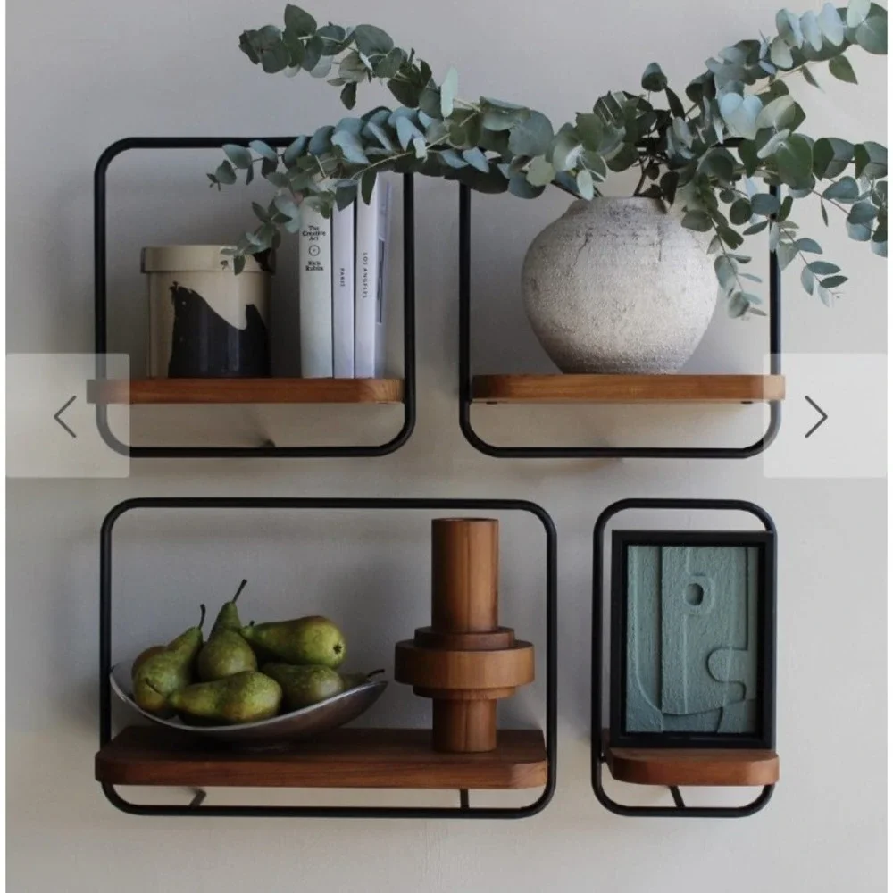 West Elm Bodhi Shelfmate Type E Oak Black Iron